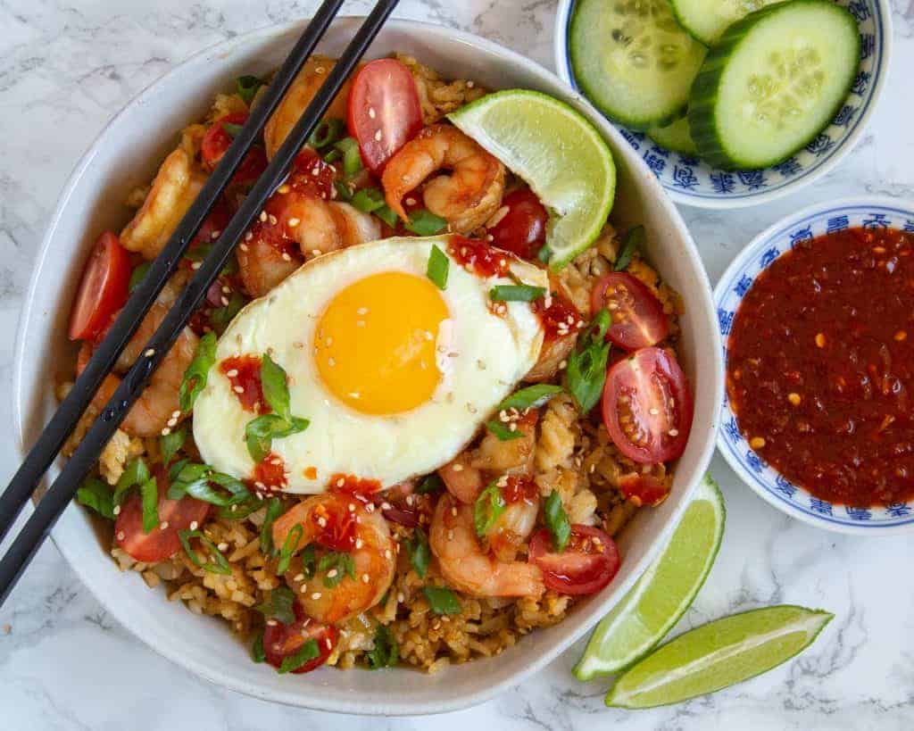 Review of Fatty Crab and a recipe for a one-dish wonder called Nasi Goreng with Shrimp