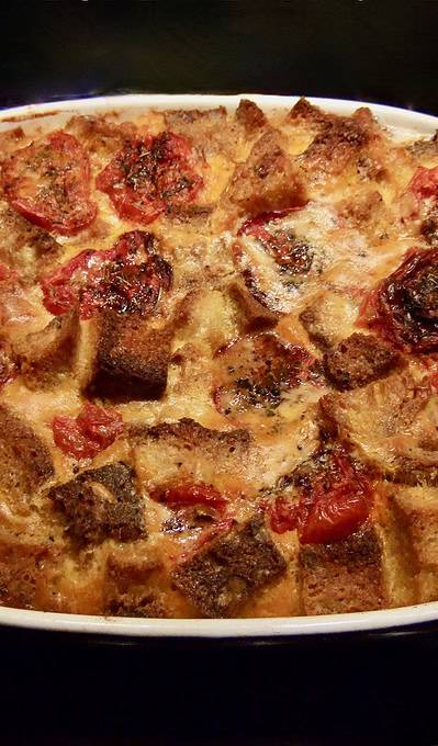 TOMATO BREAD PUDDING