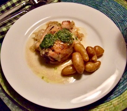 Braised Chicken Thighs with Caramelized Fennel