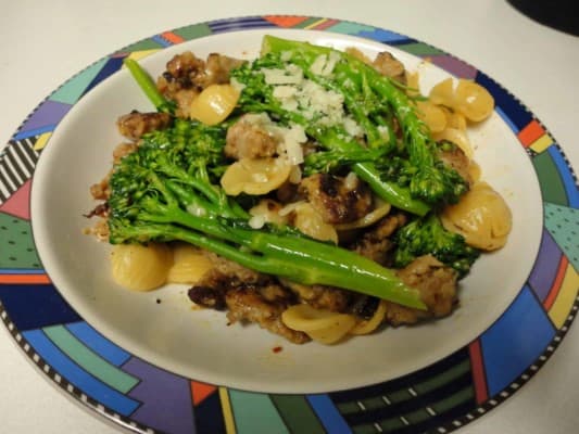 Orecchiette with Spicy Italian Sausage and Broccoli Rabe