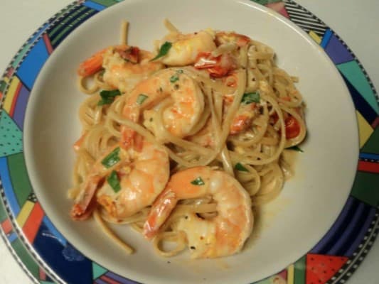A Top 10 Winner! Linguine with Creamy Tomatoes and Shrimp