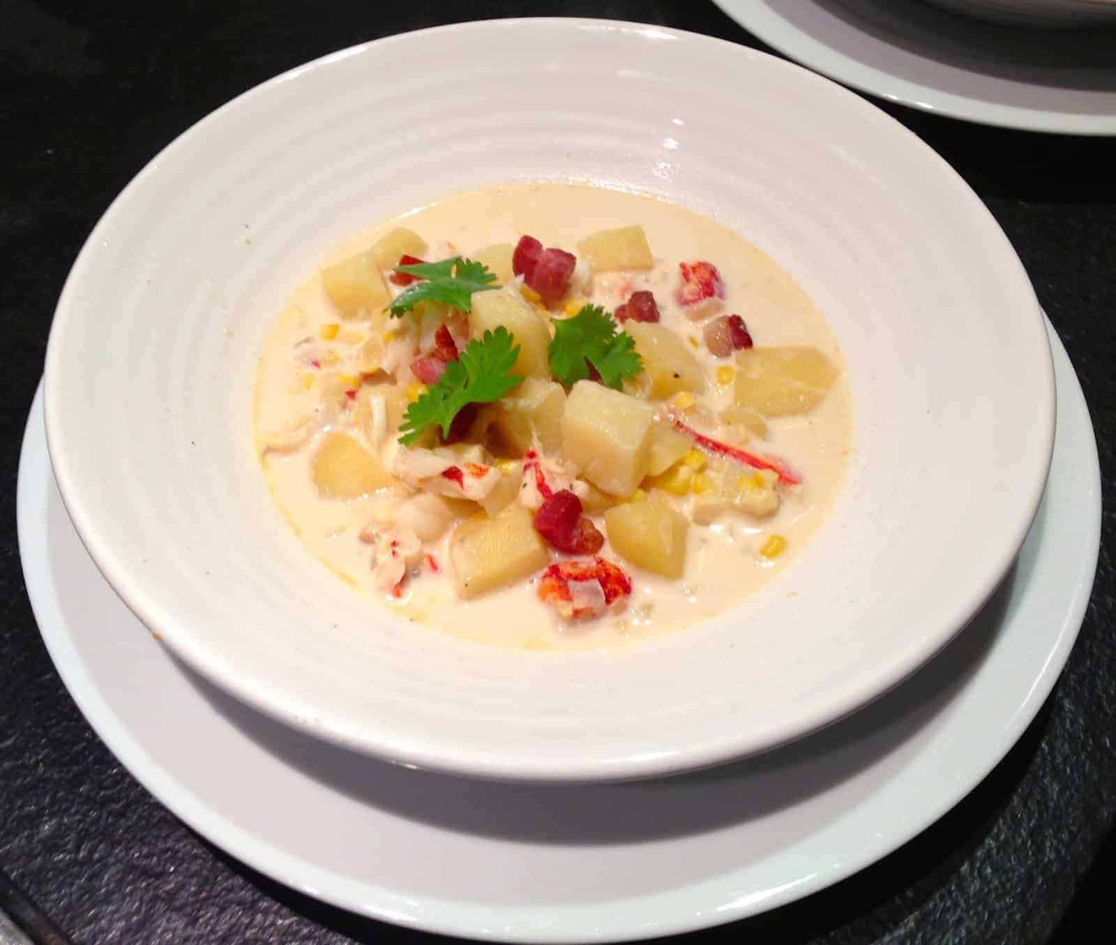Two Recipes that have Summer in the Hamptons written all over them! Lobster and Corn Chowder and Peach Blueberry Crisp
