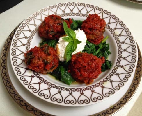 Seamus Mullen’s Herbed Lamb Meatballs with Rich Tomato Sauce