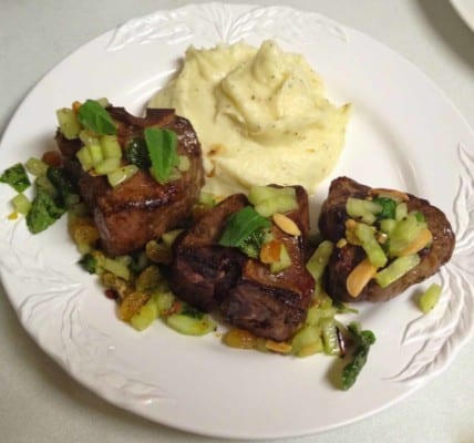 Lamb Chops with Cucumber Relish from Chef Renee Erickson of Seattle’s Boat Street Cafe