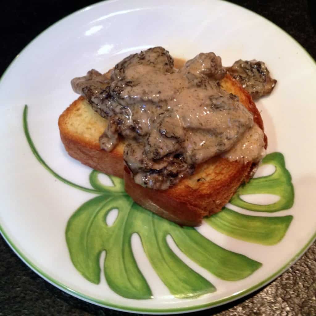 Morel Mushrooms in Cream on Brioche (Morilles à la Crème) C H E W I N