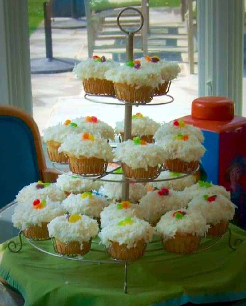 A gorgeous addition to any Easter Table….Andrew decks out Ina Garten’s Coconut Cupcakes and Chewing the Fat celebrates our One Millionth reader!