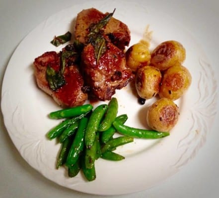 Seared Lamb Chops with Anchovies, Capers and Sage