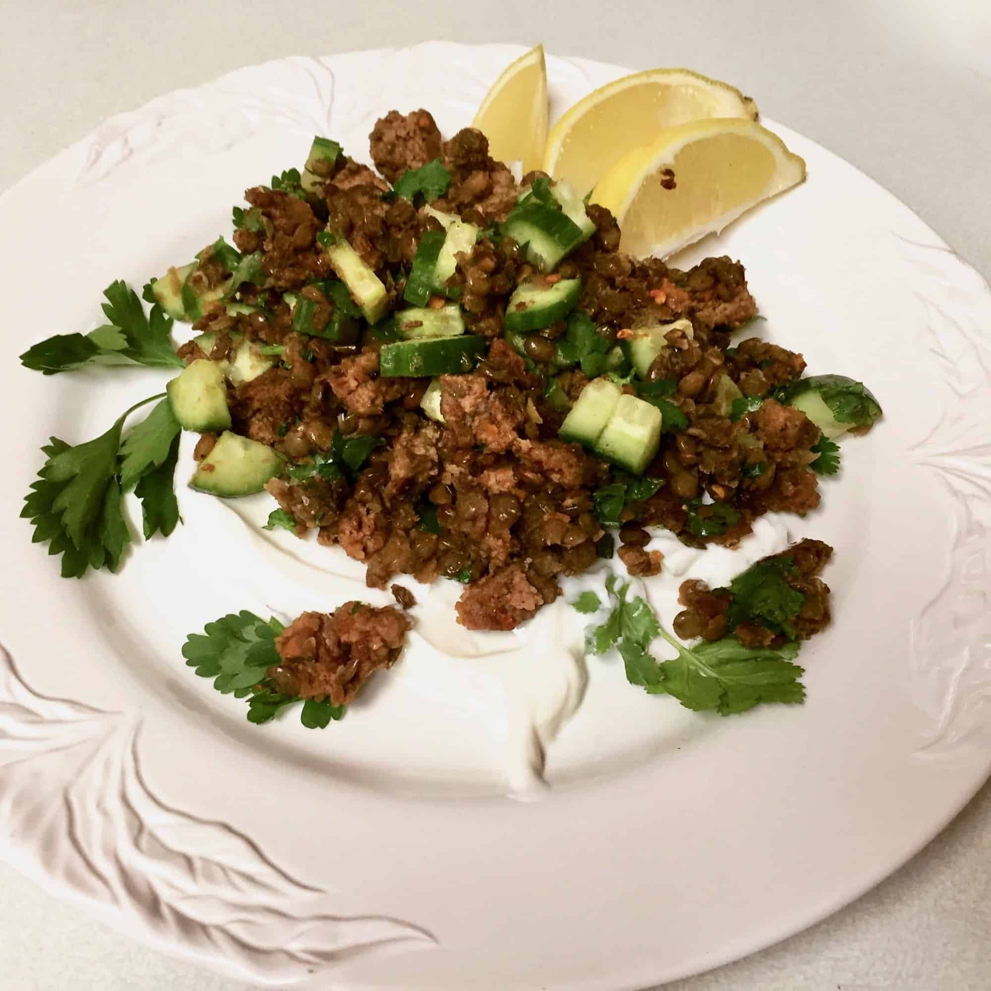 Spicy Lamb and Lentils with Herbs