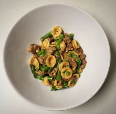 Orecchiette with Sausage and Green Vegetables