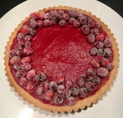 Has anyone ever made a Tart as Christmas-y as this?      Cranberry Curd Tart from David Tanis in The New York Times with a deep bow to David Lebovitz