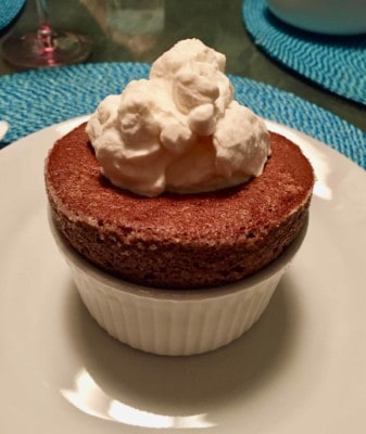 Valentine’s Day Advice: Make Dessert First.  This Chocolate Soufflé will fit the bill.