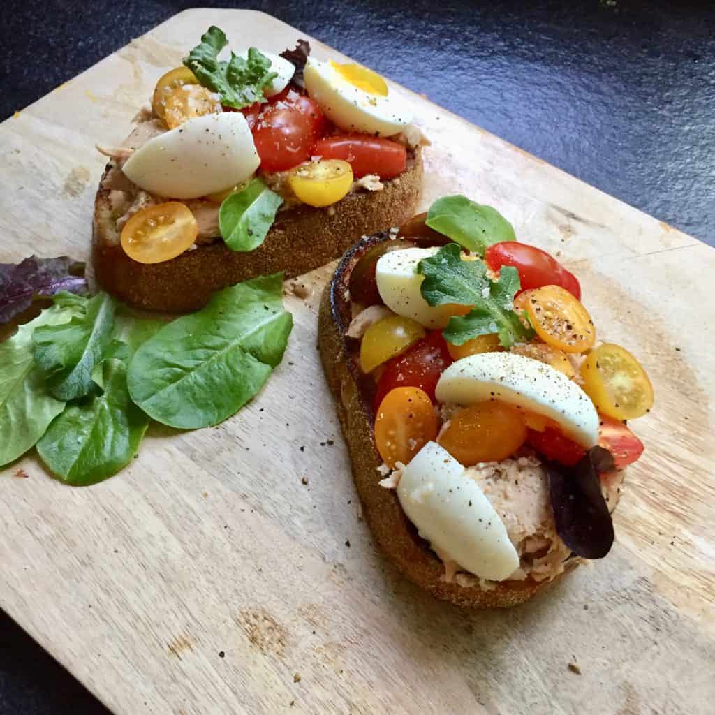 A perfect warm weather dish Niçoise Toasts from Molly Baz in Bon Appetit