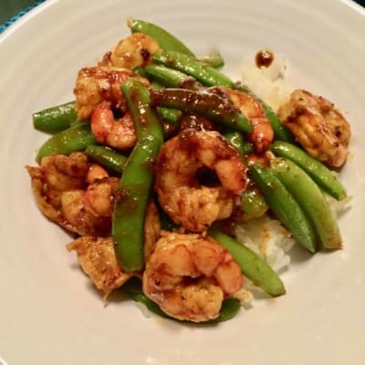 Curried Shrimp and Snap Peas with Vadouvan French Curry Blend