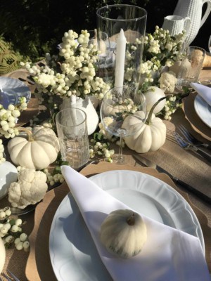 The Bridgehampton Florist has just turned Thanksgiving Tablescapes into a White Wonderland…