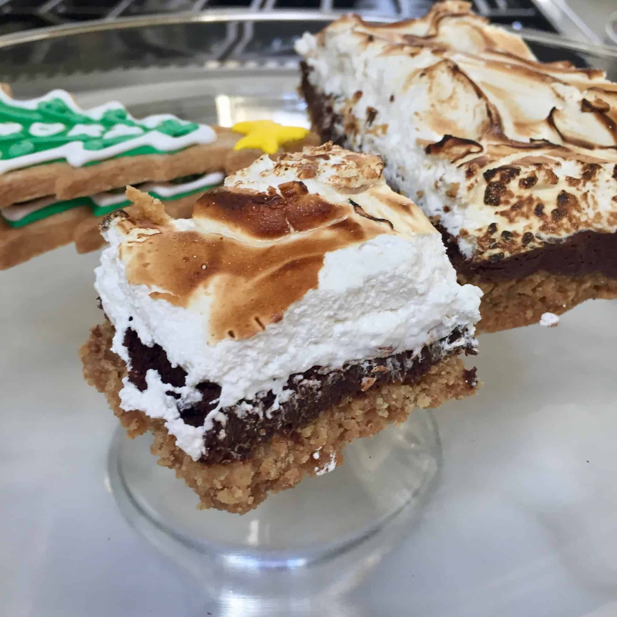 S’mores Bars with Marshmallow Meringue from Cheryl and Griffith Day of Back in the Day Bakery, Savannah, GA.