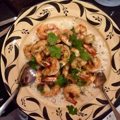 Cumin-Lime Shrimp with Ginger and Garlic Fried Rice