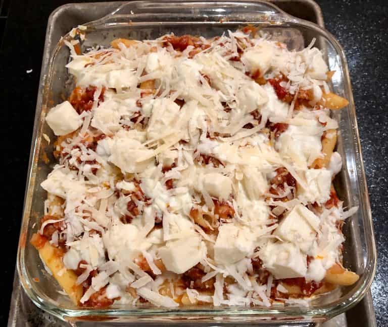 Baked Ziti with (or without) Sausage