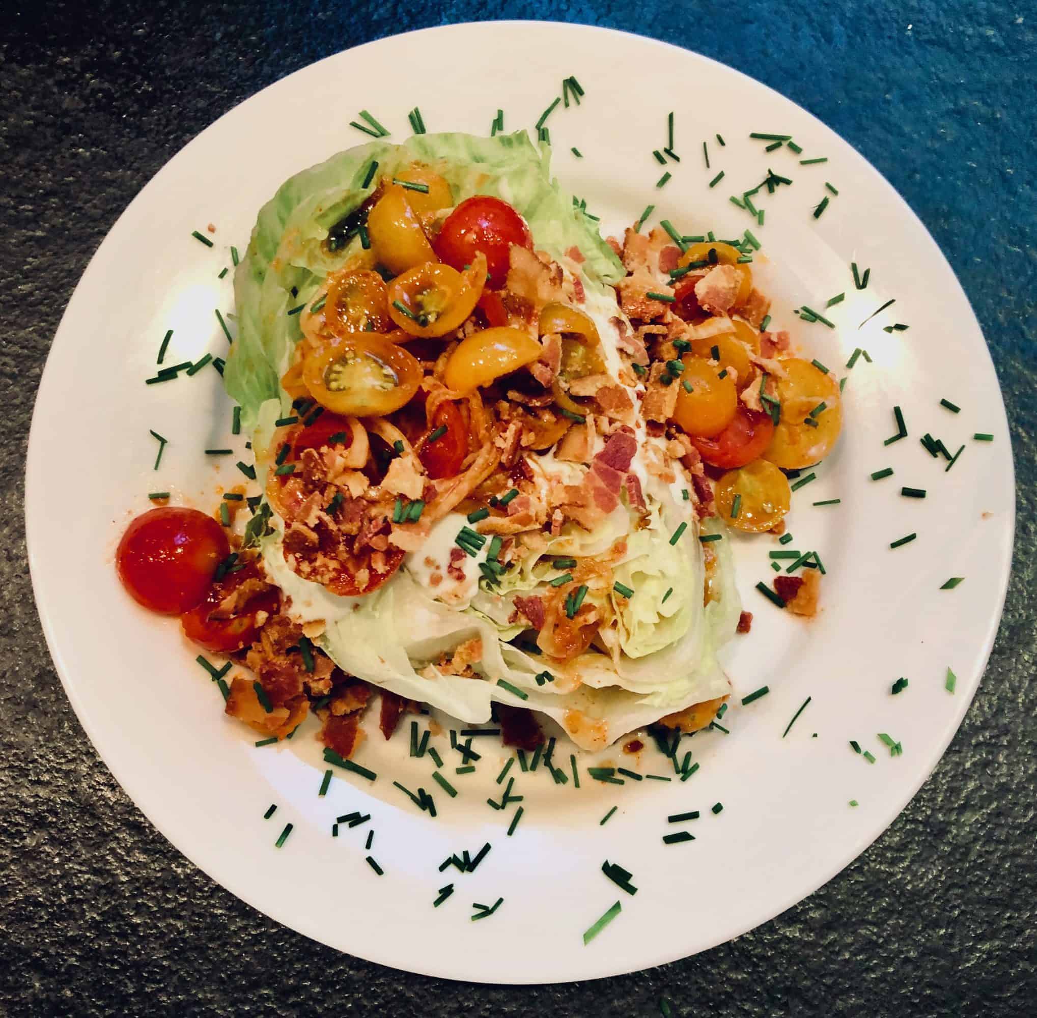 Three Quick Kimchi Vegetables and a Classic Wedge Salad transformed by one of them.