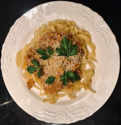 “10 Minute” Bolognese from Stanley Tucci’s “Searching for Italy”