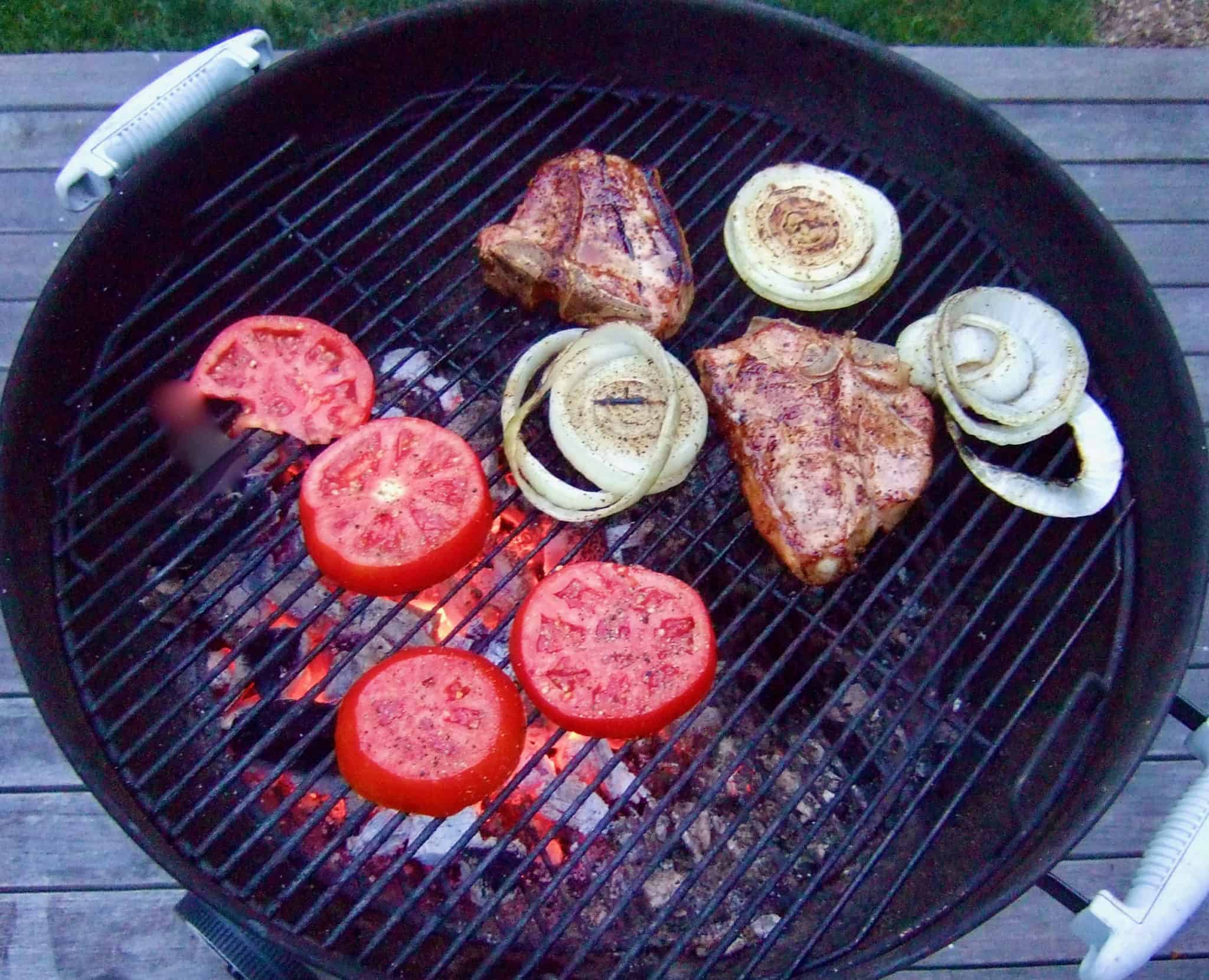 Grilled Veal Chops, Tomatoes and Onions with Morel Sauce C H E W I N