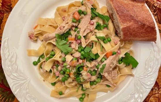 Fettuccine with White Chicken Ragù in or out of the Instant Pot