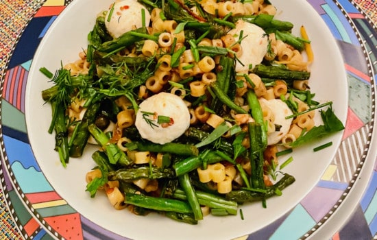 Spicy Green Bean Ditalini With Caramelized Lemon