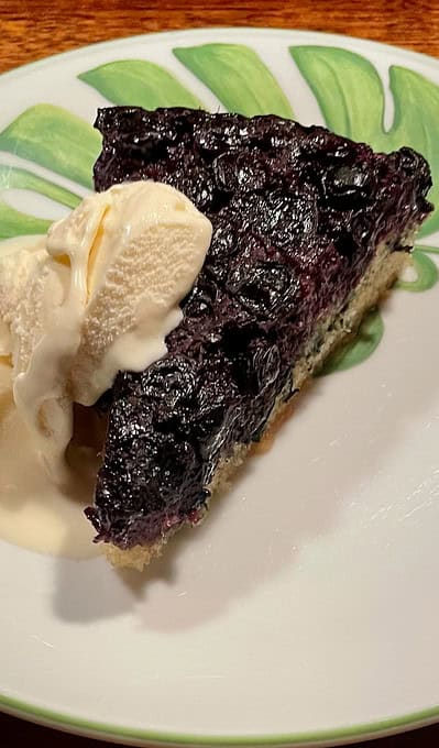GAIL SIMMONS’ BUMBLEBERRY UPSIDE DOWN CAKE GOES BLUE!