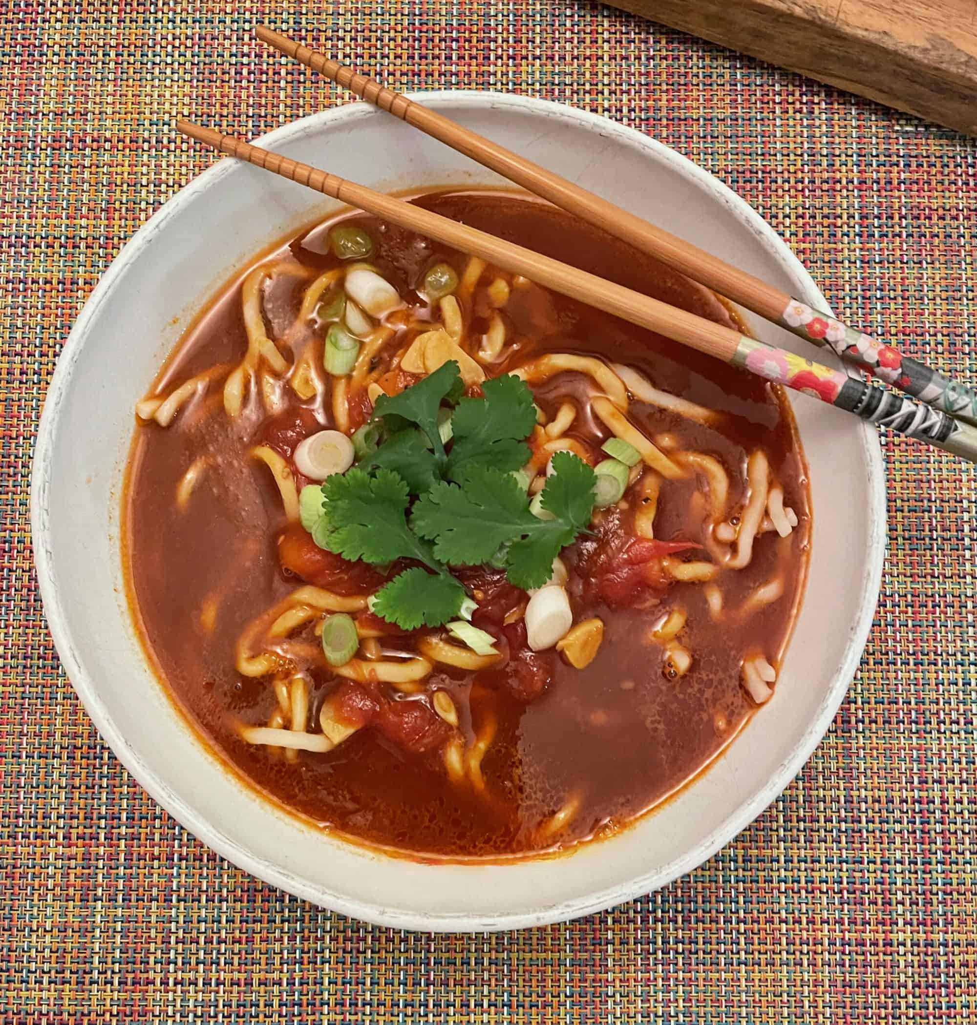 ASIAN NOODLE SOUP WITH SAN-J’S CITRUS TAMARI SPLASH