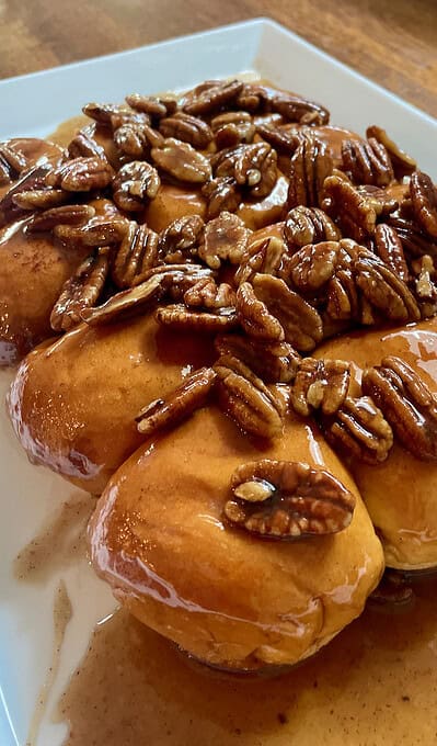 MAPLE PECAN STICKY BUNS MADE WITH ST. PIERRE BRIOCHE