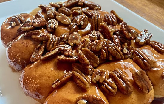 MAPLE PECAN STICKY BUNS MADE WITH ST. PIERRE BRIOCHE