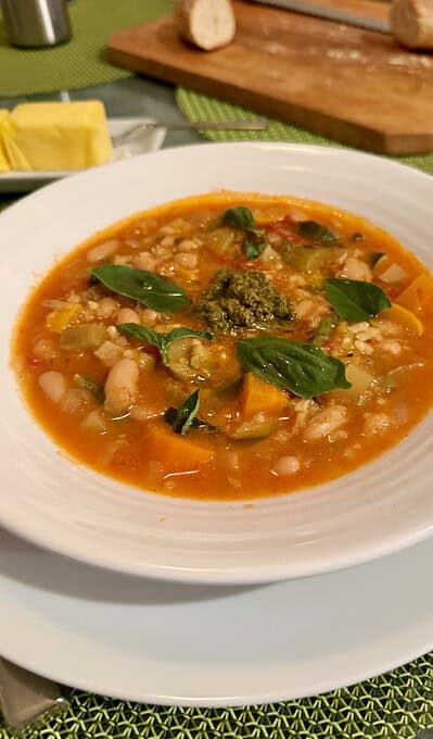 MINESTRONE ALLA MILANESE FROM ‘THE ITALIAN SUMMER KITCHEN’ BY CATHY WHIMS