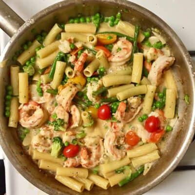 PASTA PRIMAVERA WITH SHRIMP (A 22-MINUTE SPRING RESET)
