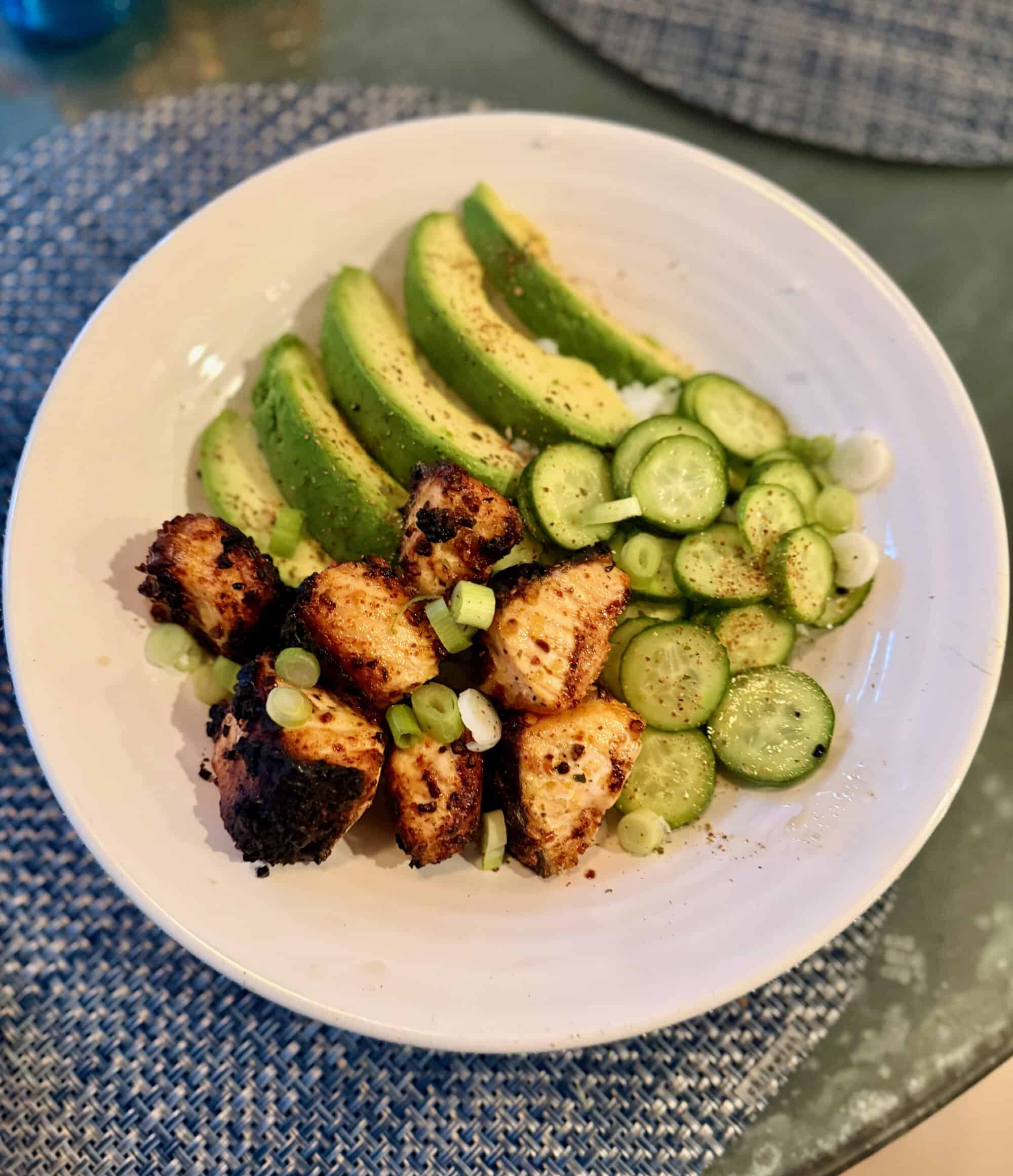 SPICY SALMON RICE BOWLS