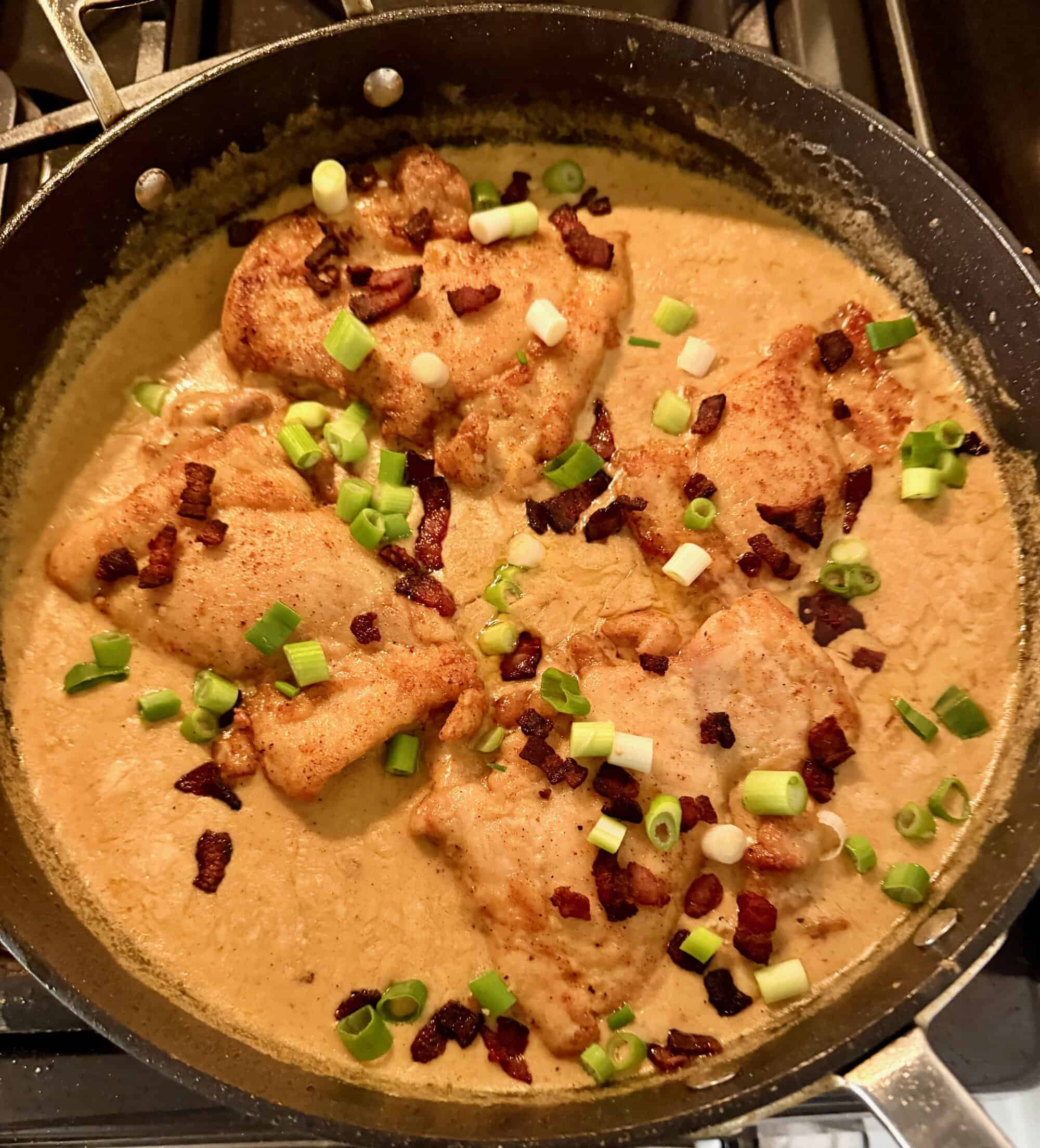 SMOTHERED CHICKEN: A LITTLE SOUTHERN COMFORT FOR A CHILLY EVENING